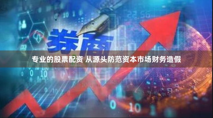 专业的股票配资 从源头防范资本市场财务造假