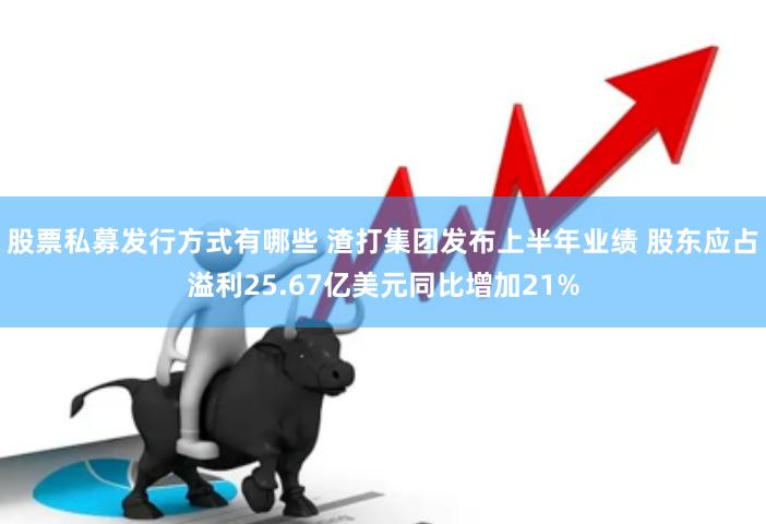 股票私募发行方式有哪些 渣打集团发布上半年业绩 股东应占溢利25.67亿美元同比增加21%