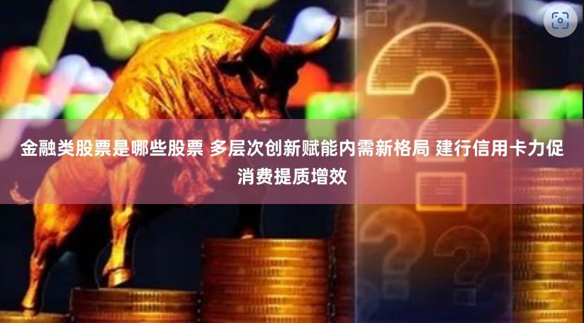 金融类股票是哪些股票 多层次创新赋能内需新格局 建行信用卡力促消费提质增效